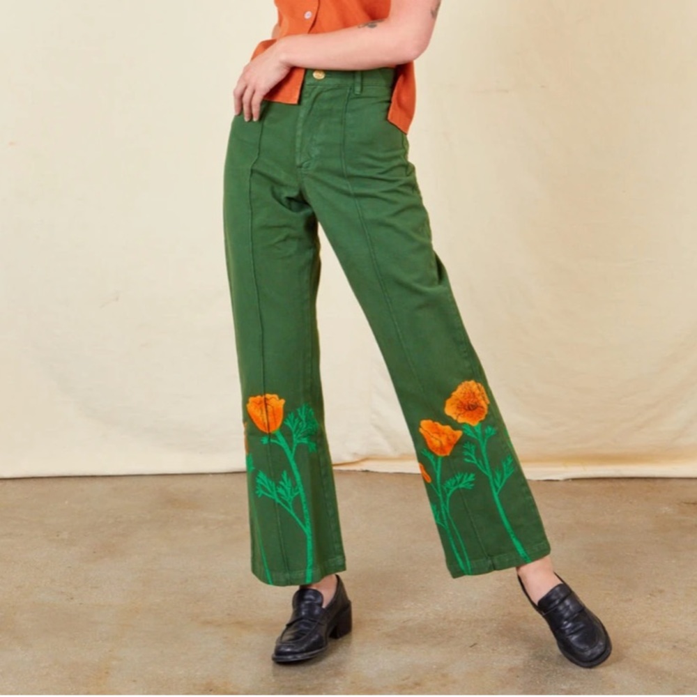 Big Bud California Poppy Western Pants - Picture 1 of 3
